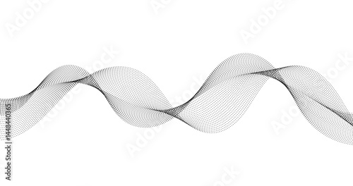 black particle dot dynamic rows on Empty White Background vector presentations