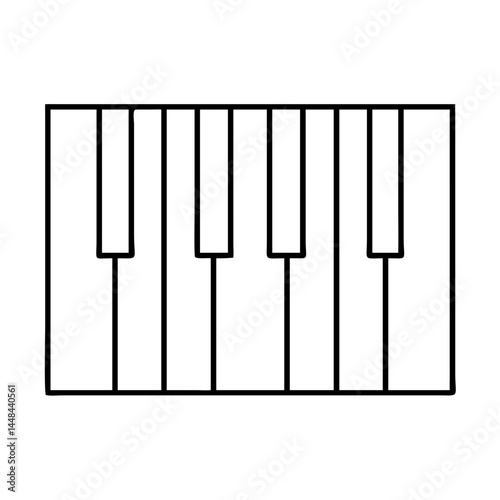piano keys icon, piano keys vector illustration-simple illustration of piano keys, perfect for piano keys logos and icons