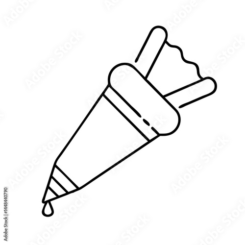piping bag for icing icon, piping bag for icing vector illustration-simple illustration of piping bag for icing, perfect for piping bag for icing logos and icons
