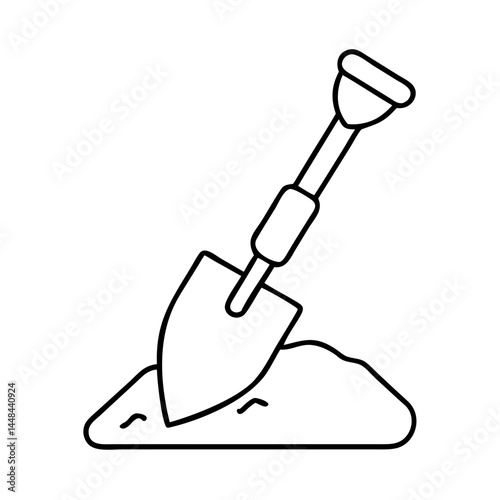 planting spade icon, planting spade vector illustration-simple illustration of planting spade, perfect for planting spade logos and icons