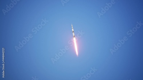 Rocket Launch Ignites Earth's Atmosphere During Ascent to Orbit
