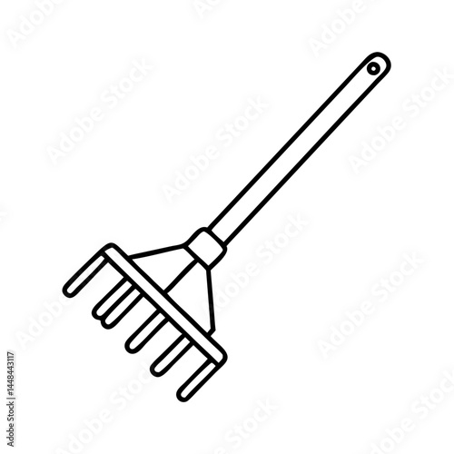 rake icon, rake vector illustration-simple illustration of rake, perfect for rake logos and icons