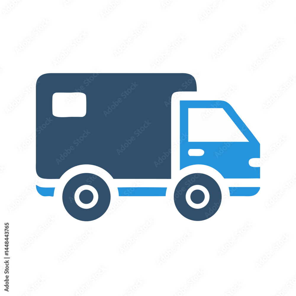 Delivery Van Icon Representing Cargo Transport and Logistics Delivery Van Icon Representing Cargo Transport and Logistics