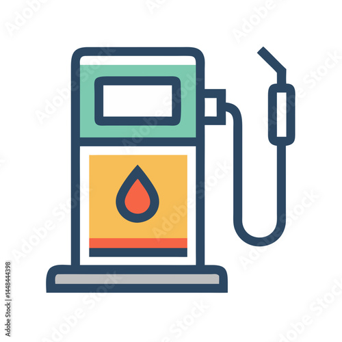 Fuel Pump Icon Representing Gas Station and Vehicle Refueling