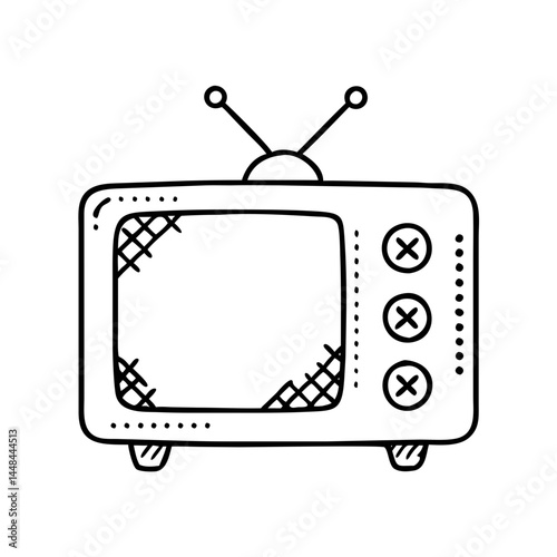 retro tv set icon, retro tv set vector illustration-simple illustration of retro tv set, perfect for retro tv set logos and icons
