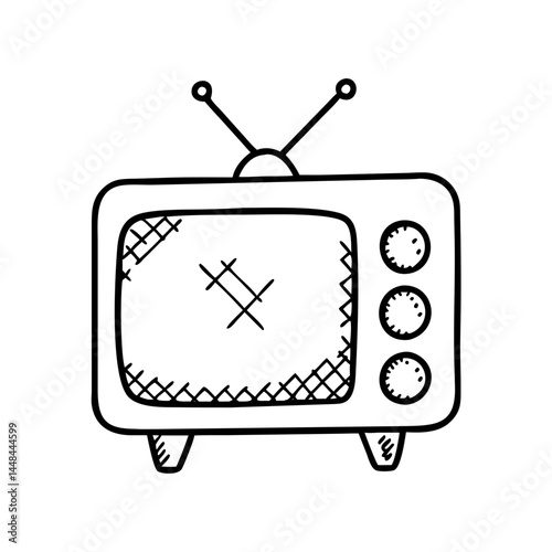 retro tv set icon, retro tv set vector illustration-simple illustration of retro tv set, perfect for retro tv set logos and icons