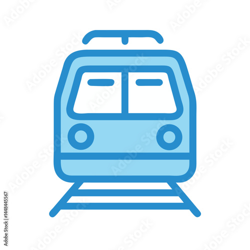 Light Rail Vehicle Icon Representing Regional Transit and Urban Transportation