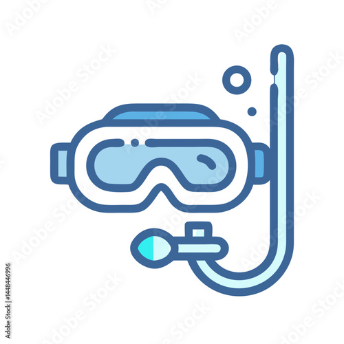 Snorkel Mask Icon Representing Underwater Activity and Ocean Exploration