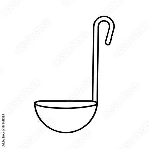 soup ladle icon, soup ladle vector illustration-simple illustration of soup ladle, perfect for soup ladle logos and icons