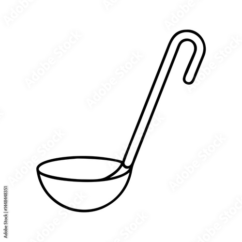 soup ladle icon, soup ladle vector illustration-simple illustration of soup ladle, perfect for soup ladle logos and icons