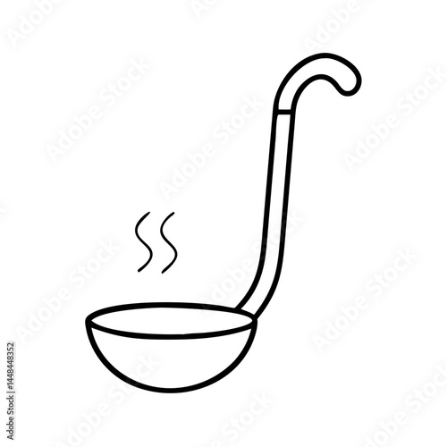 soup ladle icon, soup ladle vector illustration-simple illustration of soup ladle, perfect for soup ladle logos and icons