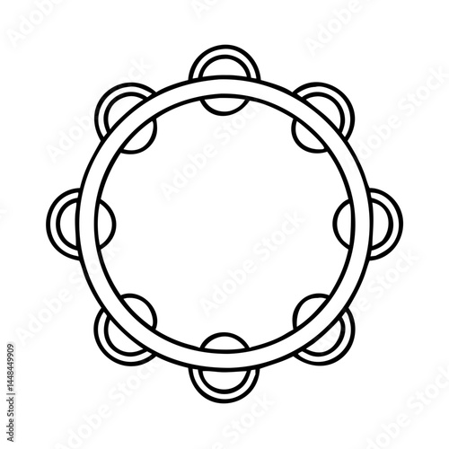 tambourine icon, tambourine vector illustration-simple illustration of tambourine, perfect for tambourine logos and icons