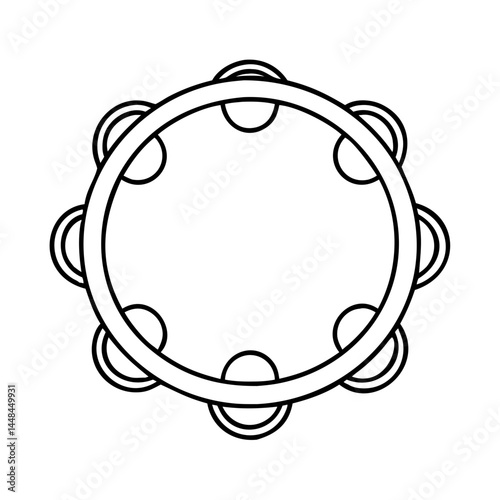 tambourine icon, tambourine vector illustration-simple illustration of tambourine, perfect for tambourine logos and icons