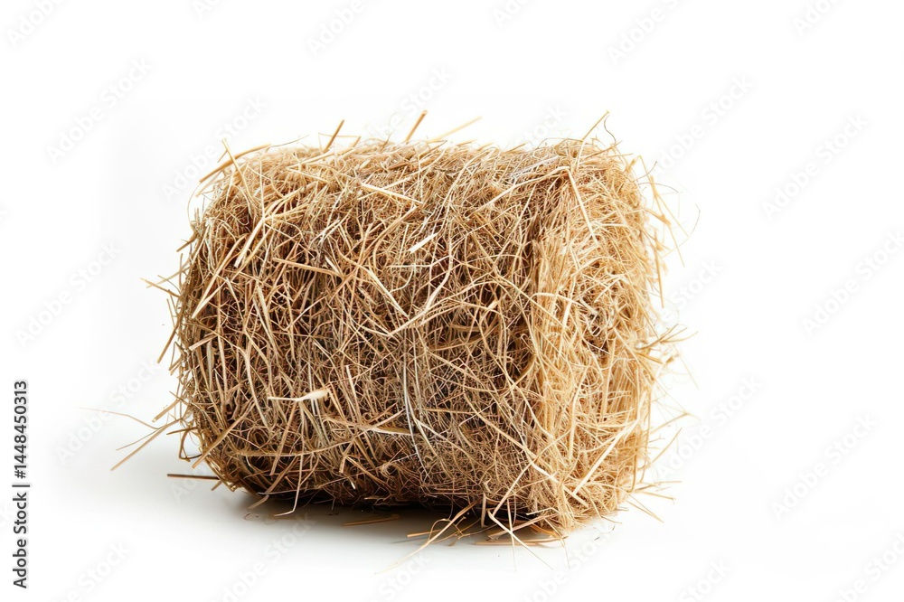 Cylinder Hay on white Cylinder Hay on white