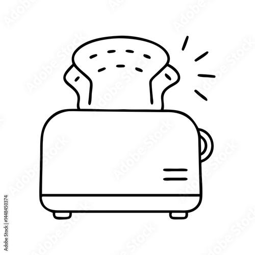 toast popping out of toaster icon, toast popping out of toaster vector illustration-simple illustration of toast popping out of toaster, perfect for toast popping out of toaster logos and icons