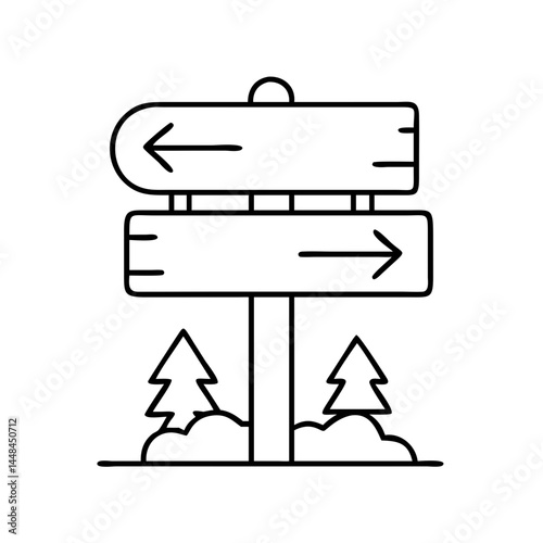trailhead sign icon, trailhead sign vector illustration-simple illustration of trailhead sign, perfect for trailhead sign logos and icons