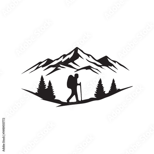 vector illustration of mountain landscape