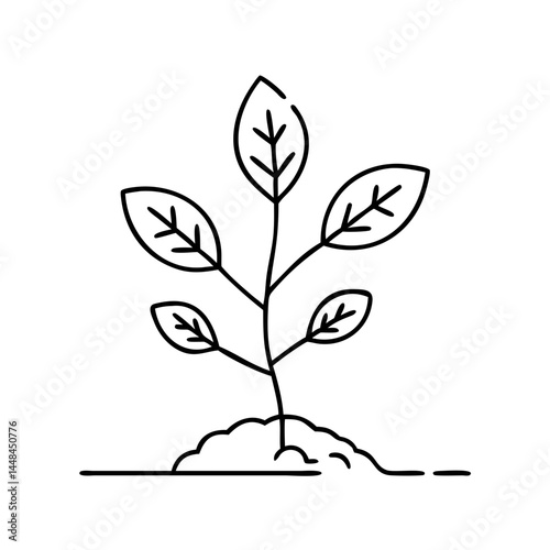 tree sapling icon, tree sapling vector illustration-simple illustration of tree sapling, perfect for tree sapling logos and icons