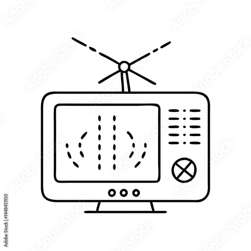 tv antenna icon, tv antenna vector illustration-simple illustration of tv antenna, perfect for tv antenna logos and icons