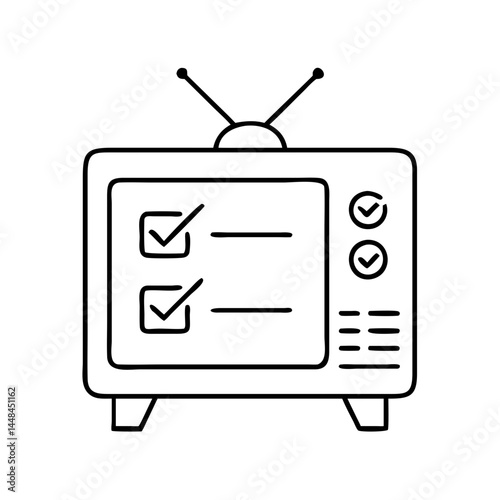 tv binge watching checklist icon, tv binge watching checklist vector illustration-simple illustration of tv binge watching checklist, perfect for tv binge watching checklist logos and icons