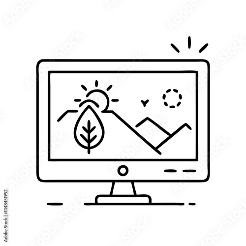 tv with a nature documentary icon, tv with a nature documentary vector illustration-simple illustration of tv with a nature documentary, perfect for tv with a nature documentary logos and icons