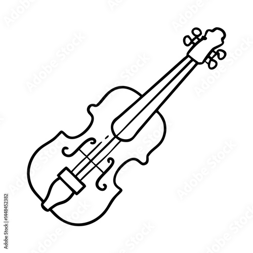 violin icon, violin vector illustration-simple illustration of violin, perfect for violin logos and icons