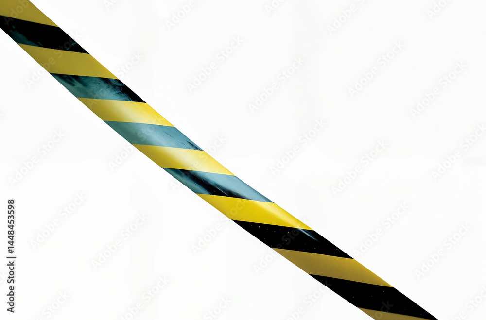 warning banner yellow black pattern