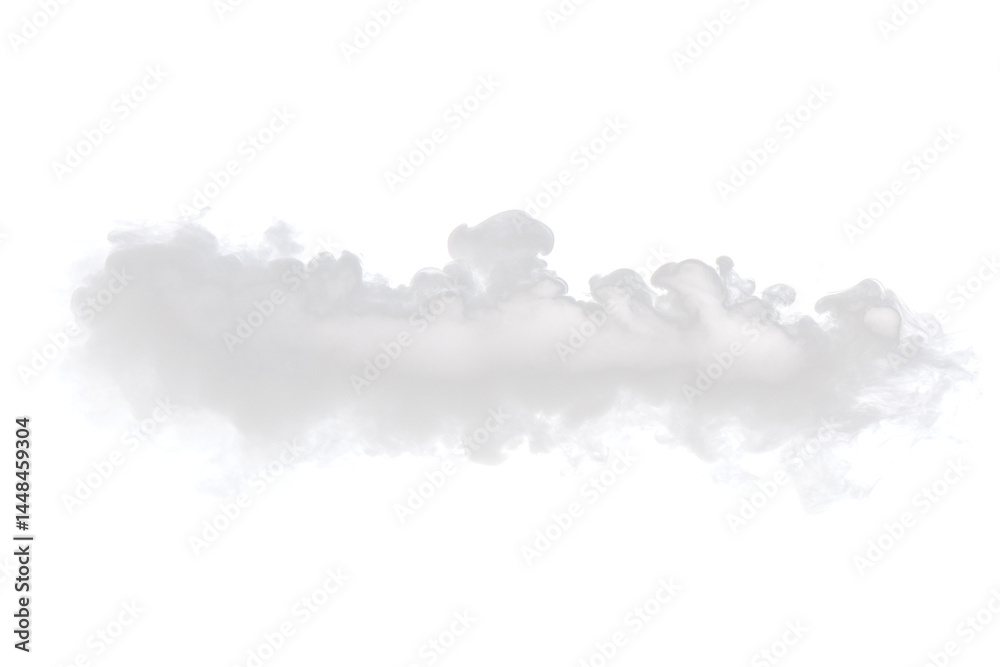 White cloud of smoke or steam on transparent background. design element. smoke. atmosphere. fog