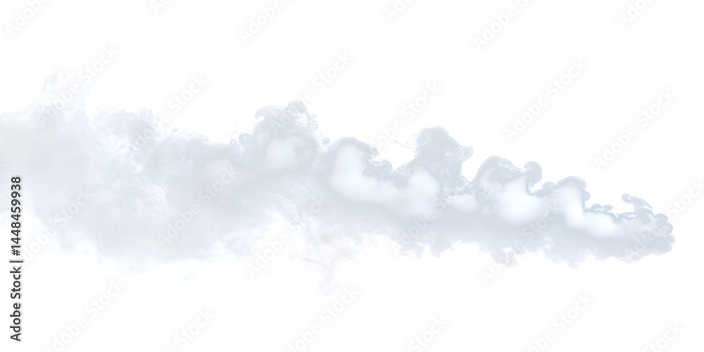 White cloud of smoke or steam on transparent background. design element. smoke. atmosphere. fog