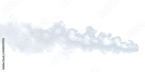 Obraz na płótnie White cloud of smoke or steam on transparent background. design element. smoke. atmosphere. fog w salonie