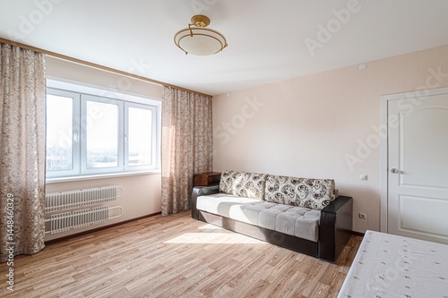 standard interior apartment. living room with sofa