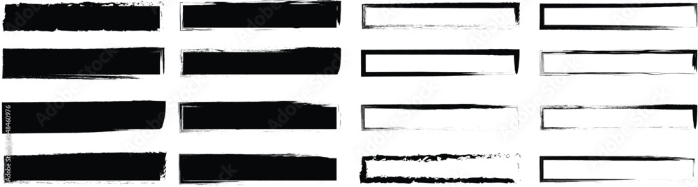 Ink Brush Stroke Elements – Grunge Circles, Squares, and Frames Ink Brush Stroke Elements – Grunge Circles, Squares, and Frames