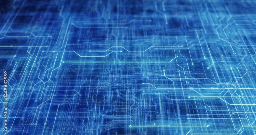 Abstract tech background of digital circuit background with flowing data streams, ideal for showcasing modern technology and innovation. 3D render Abstract tech background of digital circuit background with flowing data streams, ideal for showcasing modern technology and innovation. 3D render