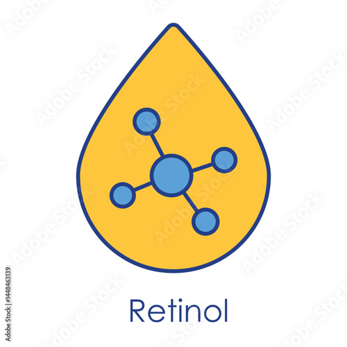 Vector Icon for Retinol in Skincare: Anti-Aging and Renewal.