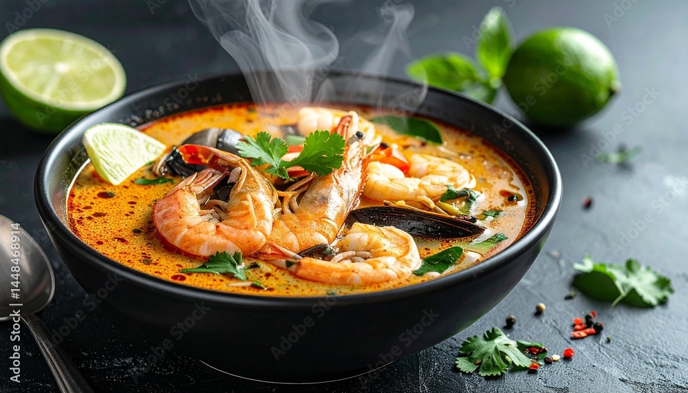 Asian Plates.Tom yum. Asian Plates.Tom yum.