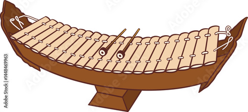 Ranat ,Thai xylophone clipart illustration