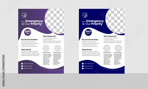 Modern Healthcare Flyer Template for Clinics and Medical Events. Modern Healthcare Flyer Template for Clinics and Medical Events