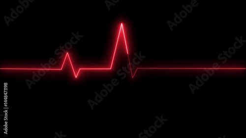 neon line heartbeat rate and pulse icon