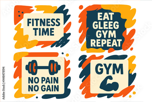 Social media posts are depicted in a vector illustration with modern art paint and brush stains, combined with stylish graphics templates, dynamic abstractions, and typography, often highlighting