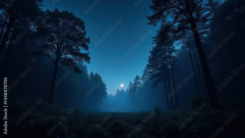 Fototapeta premium forest in the fog