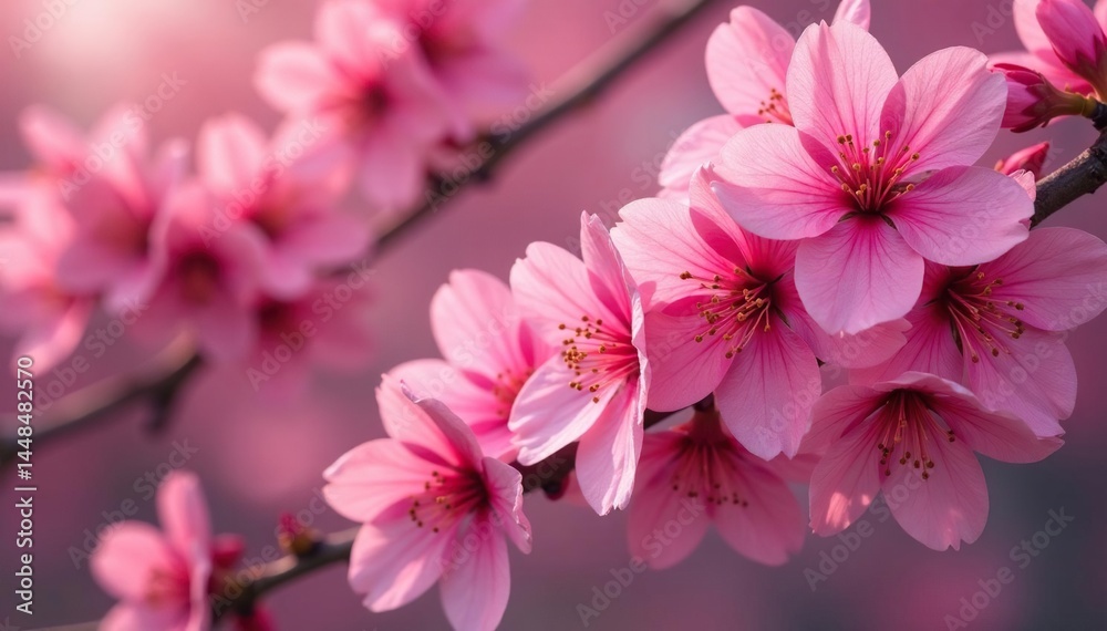 Bold pink sakura blooms, dense, overlapping arrangement , texture, design background, sakura background Bold pink sakura blooms, dense, overlapping arrangement , texture, design background, sakura background