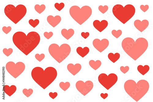 Valentines Day Floating Hearts Repeating Vector Background 1’ is rephrased as Valentine's Day hearts float in a repeating vector background design