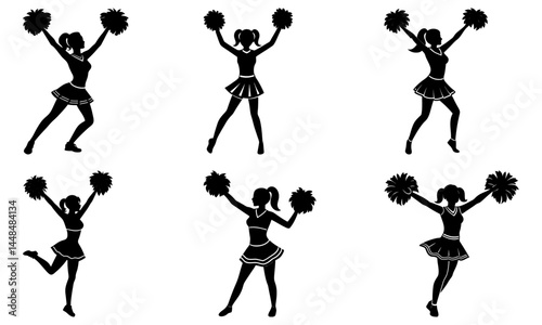 Cheerleader Silhouette vector illustration
