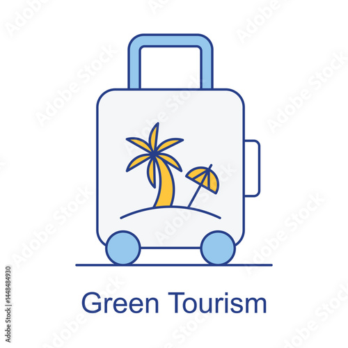 Eco-Friendly Tourism Practices Icon Design.