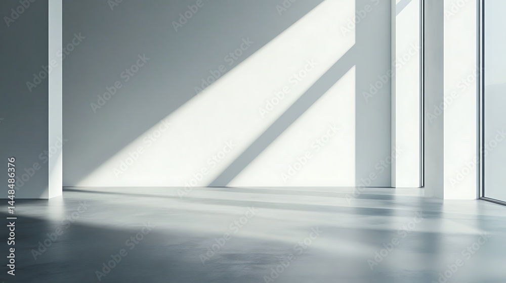 minimalist photography studio set with soft gradient grey floor pristine white cyclorama backdrop dramatic spotlight creating subtle shadows perfect for product or portrait shoots. Generative Ai minimalist photography studio set with soft gradient grey floor pristine white cyclorama backdrop dramatic spotlight creating subtle shadows perfect for product or portrait shoots. Generative Ai