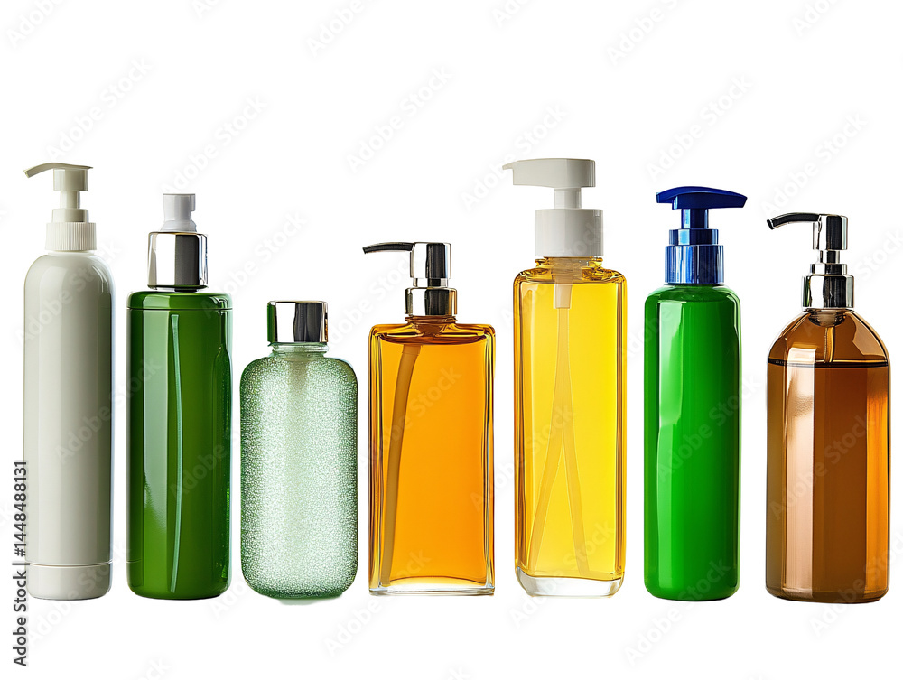 a group of bottles of liquid a group of bottles of liquid