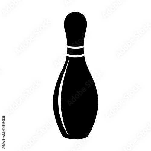 Bowling Pin Silhouette vector illustration