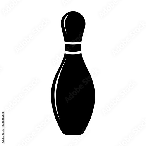 Bowling Pin Silhouette vector illustration