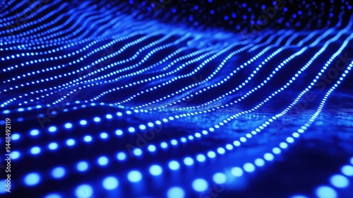 Dynamic Blue LED Light Patterns