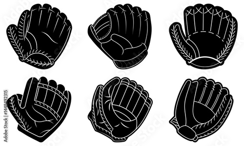 Baseball Mitt Silhouette vector illustration